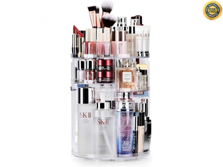 Produktbild von Auxmir Make Up Organizer 360° Drehbar - Kosmetik Aufbewahrung Mit 5 Ebenen Transparent